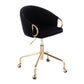 Claire - Task Chair - Gold Metal And Black Velvet