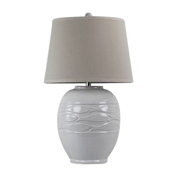 29" School Of Fish Table Lamp - White