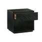 Petra - 1 Drawer Wood Nightstand - Black