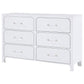 Anastasia - 6-Drawer Dresser - Pearl White