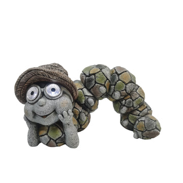 15" Caterpillar With Sun Hat Solar Eyes - Grey