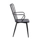 Parisa - High Back Steel Framed Side Chair - Black Powder / Brushed