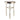 22" Chino Travertine Top Accent Table - White / Gold