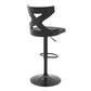 Etienne - Adjustable Swivel Bar Stool - Gray / Black