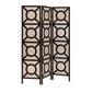 Vulcan - 3-Panel Geometric Folding Screen Tan And - Cappuccino