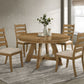 Danvers - 5-Piece Round 54" Dining Table Set - Brown Oak