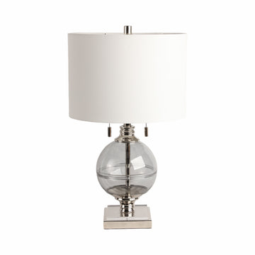 Arlie Glass Table Lamp 24" - Pearl Silver