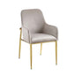 Barnard - Side Chair (Set of 2) - Gray Velvet & Mirrored Gold Finish