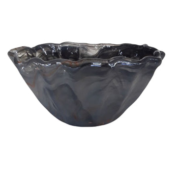 Orta Small Italian Art Glass Bowl - Gray