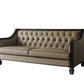 House - Beatrice Sofa - Tan PU, Black PU & Charcoal Finish