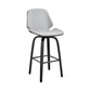 Arabela - 26" Swivel Bar Stool - Gray / Black