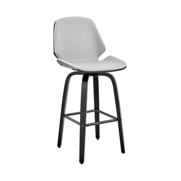 Arabela - 26" Swivel Bar Stool - Gray / Black