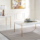 Otrac - End Table - White & Gold Finish