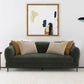 Jade - Chenille Upholstered Modern Track Arm Sofa - Green