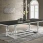 Aventine - Rectangular Dining Table With Extension - Leaf Charcoal And Vintage Chalk