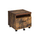 Bob - File Cabinet - Weathered Oak & Black