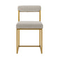 Anastasia - Dining Chair (Set of 2) - Gold Brushed / Taupe