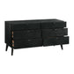 Petra - 6 Drawer Wood Dresser - Black