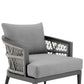 Zella - Outdoor Patio Armchair - Light Gray / Earl Gray