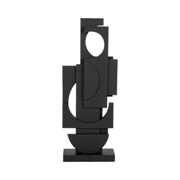 Modern Stacked Sculpture - Black