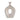Beaded Oval Vase Cut-out 13" - Silver