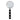 10" x 4 Hearts Handle Magnifying Glass - Black / White