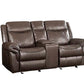 Lydia - Loveseat - Brown Leather Aire