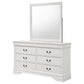 Louis Philippe - 6-Drawer Dresser And Mirror - White