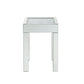 Noralie - End Table With Glass Top - Pearl Silver - Wood - 24"