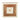 Square Resin Clock With Wood Inlay 5" - Ivory / Natural