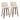 Toriano - Fixed - Height Counter Stool - Walnut Wood With Round Chrome Footrest And Cream Noise Fabric (Set of 2)