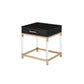 Adiel - End Table - Black & Gold Finish