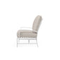 Bristol - Club Chair Canvas Flax, With Self Welt - Canvas Flax / White