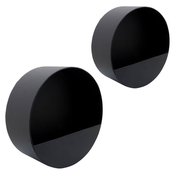 Metal Wall Planters 9 / 12" (Set of 2) - Black