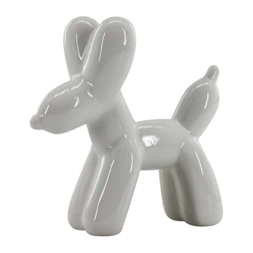 7" Balloon Dog Animal - White