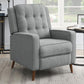 Davidson - Upholstered Tufted Push Back Recliner