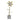Mirage Small Flower Statuary - Gold / White