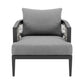 Zella - Outdoor Patio Armchair - Light Gray / Earl Gray