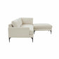 Serena - Velvet Chaise Sectional With Black Legs