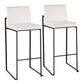 Fuji - High Back Barstool - Black Steel Legs