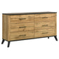 Kaywood - 6-Drawer Dresser Cabinet - Natural Pine