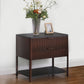 Zimmerlee - 2-Drawer Side Table with Shelf - Rust Brown