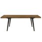 Hillary - Dining Table With 2 Leaves - Walnut & Black