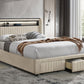 Madison - Upholstered LED Storage Platform Bed