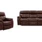 Montague - Dual Power Reclining 2 Piece Sofa And Recliner Set - Brown