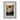 Resin 4" x 6" Burst Lines Photo Frame - Black/White