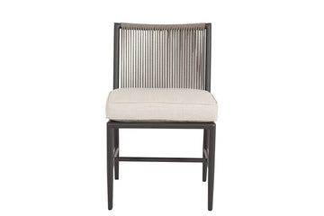 Pietra - Armless Dining Chair, No Welt - Echo Ash / Dark Gray