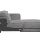 Alwin - Chaise - Dark Gray Fabric