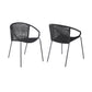 Snack - Indoor / Outdoor Stackable Steel Dining Chair (Set of 2)