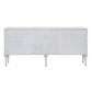 Ansaldo - Console Cabinet - Pearl White & Silver Shimmer